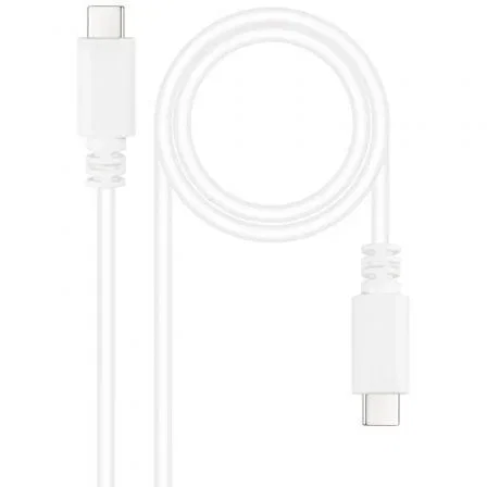 Nanocable Cable USB 2.0 USB-C a USB-C de 1 metro, Blanco
